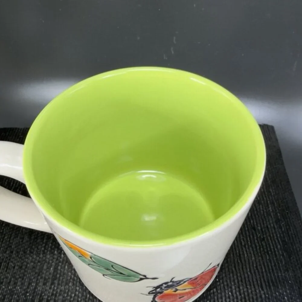 Spectrum Designz Ceramic Stoneware Ladybug Coffee Mug Cup Set Mugs Cups‎ Green
